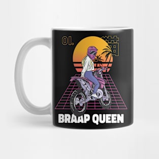 Vaporwave Motocross Dirt Bike Girl Off Road Motorcycle Rally Mug